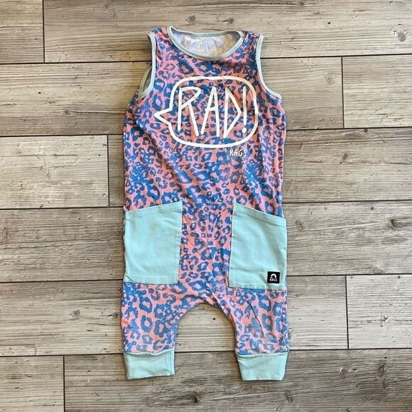 Rags | Rad! Animal Print Tank Romper w/ Hip Pockets | Size: 2T - Picture 1 of 5